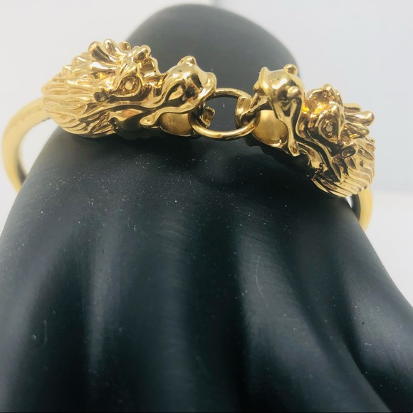 18K gold plated dragon head bracelet